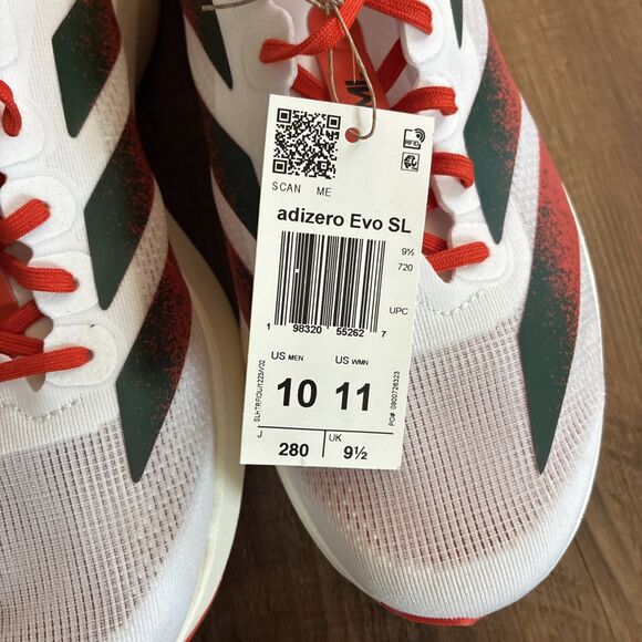 Adidas Adizero EVO SL Miami Hurricanes Men Size 10 Running Shoes JQ2148 main image 5